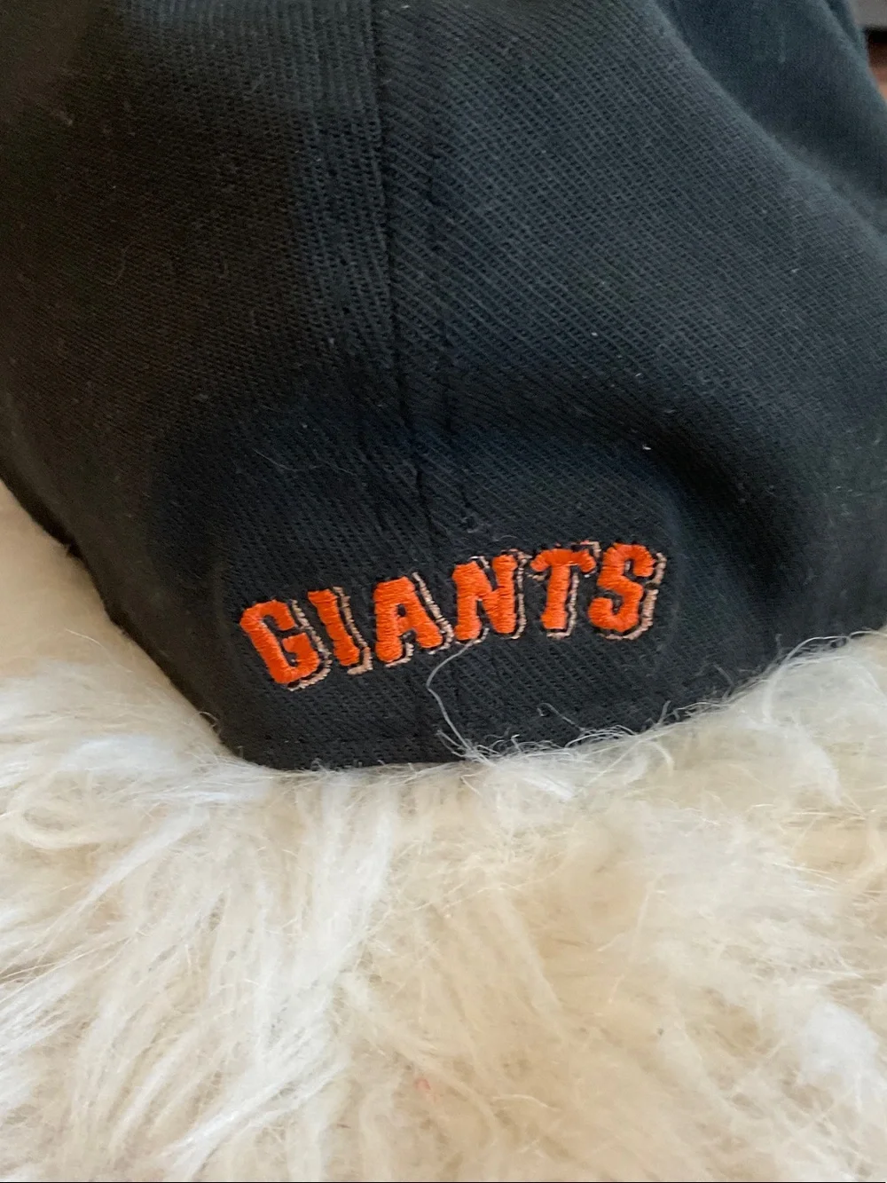 New Era Kids Black and Orange SF Logo Cap